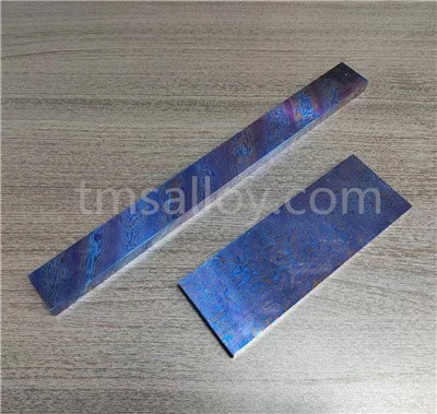 Multi-layer color Titanium Damascus Plate Hand Forge for Crafting Multi-layer color Titanium Damascus Plate Hand Forge for Crafting